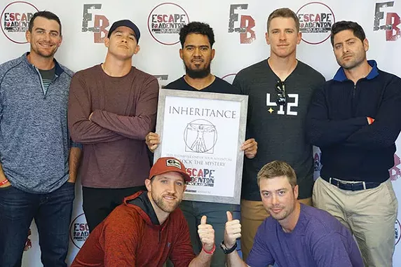 Members of the Pittsburgh Pirates after their Escape Bradenton adventure. - PHOTOS COURTESY OF ESCAPE BRADENTON