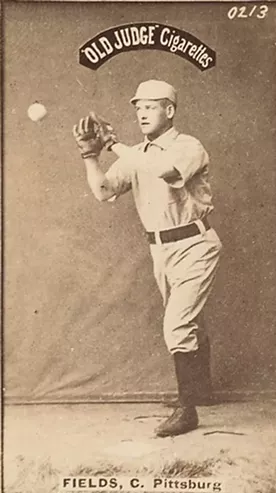 Jocko Fields (featured in a late-1887 baseball card from Old Judge Cigarettes) - PHOTO IN THE PUBLIC DOMAIN