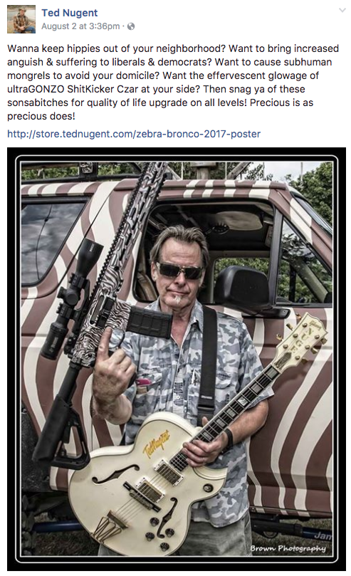 At Roboto on Sunday, a F*ck Ted Nugent Extravaganza