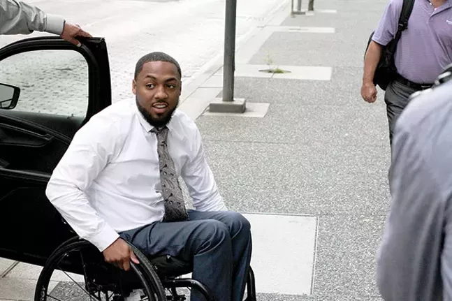 Leon Ford arrives for his civil trial on Sept. 26, against the officer who shot him during a traffic stop in 2012. - CP PHOTO BY CHARLIE DEITCH