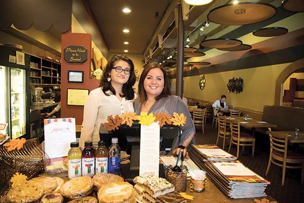 General manager Shireen Attar and server Sarah Alkayed at Best Middle-Eastern Restaurant Aladdin's Eatery - PHOTO BY THEO SCHWARZ