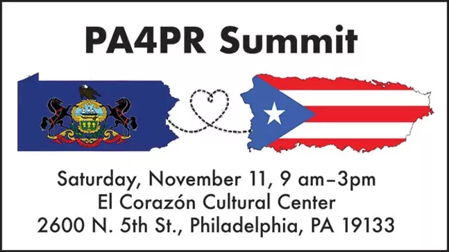Flier for PA4PR summit, which seeks to energize Puerto Rican voters in Philadelphia on Nov. 11 - IMAGE COURTESY OF MARIA QUINOÑES-SÁNCHEZ