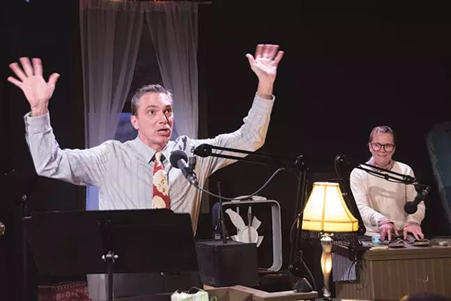 Tony Bingham and Tami Dixon in Midnight Radio: A Christmas Story, at Bricolage Production Co. - PHOTO COURTESY OF HANDERSON GOMES