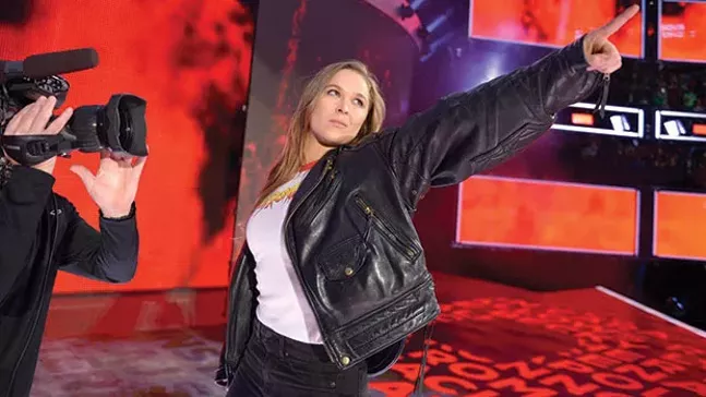 Former MMA star Ronda Rousey made her WWE debut following Sunday’s Royal Rumble. - PHOTO COURTESY OF WWE.COM