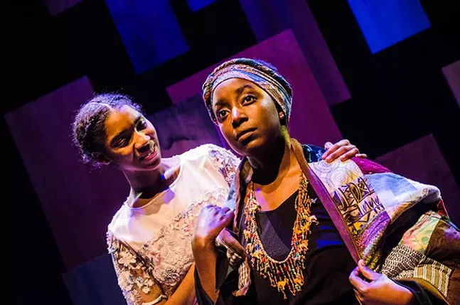 The two Mayas: Kendall Arin Claxton and Linda Kanyarusoke in I Know Why the Caged Bird Sings - PHOTO COURTESY OF LAURA SLOVESKO