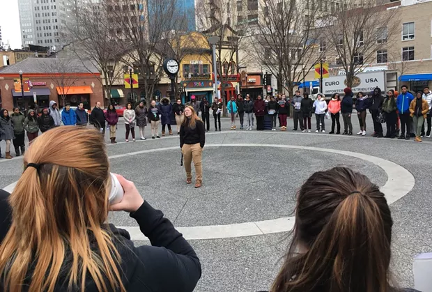 As part of National Walkout Day, Pittsburgh-area students demonstrate, call for stricter gun laws