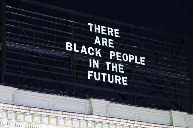 Updated: "There Are Black People In The Future" text removed from East Liberty public-art project at behest of landlord