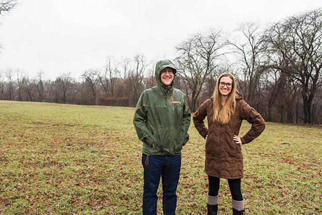 Aaron Sukenik and Sarah Baxendell in the fields at Hilltop Urban Farm - CP PHOTO BY VANESSA SONG