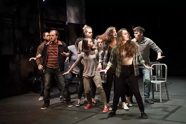 Part of the ensemble at University of Pittsburgh’s Recoil - - PHOTO COURTESY OF SAMANTHA CAUN PHOTOGRAPHY