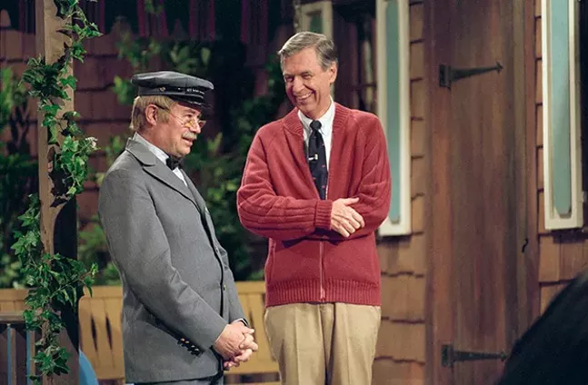 David Newell (left) and Fred Rogers from the show Mister Rogers Neighborhood in the film, Won't You Be My Neighbor? - IMAGE COURTESY OF LYNN JOHNSON