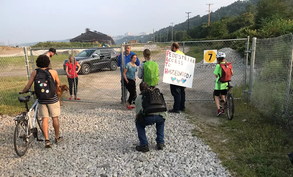 Pedestrians denied access to Hazelwood Green - CP PHOTO BY RYAN DETO