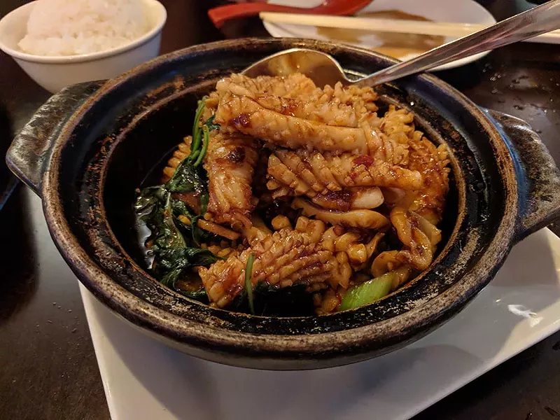 Basil squid at Taiwanese Bistro Cafe 33 - CP PHOTO: MAGGIE WEAVER
