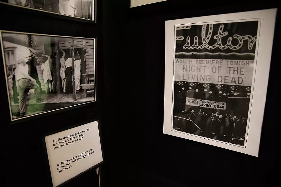 A photo from opening night at Fulton Theater, on display at the Night of the Living Dead Museum in Evans City - CP PHOTO: JARED WICKERHAM