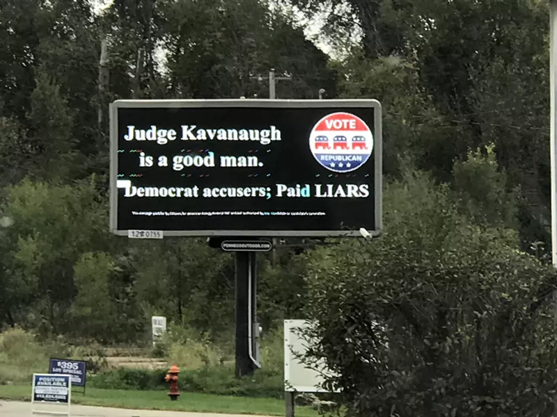 A billboard on route 30 in North Huntingdon