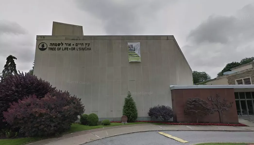 Tree of Life Synagogue in Squirrel Hill - PHOTO COURTESY OF GOOGLE MAPS