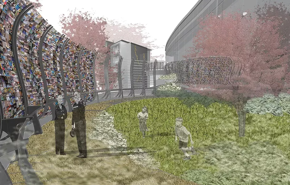 An artist’s rendering of “Curtain Call” - HOOD DESIGN STUDIO