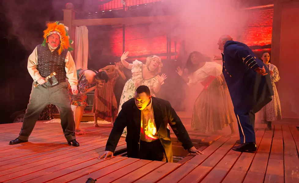 Martin Giles, Ananias J. Dixon and company in An Octoroon - PHOTO: ROCKY RACO