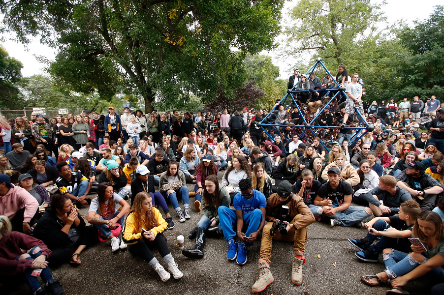Miller fans gather for vigil at Blue Slide Park - CP PHOTO: JARED WICKERHAM