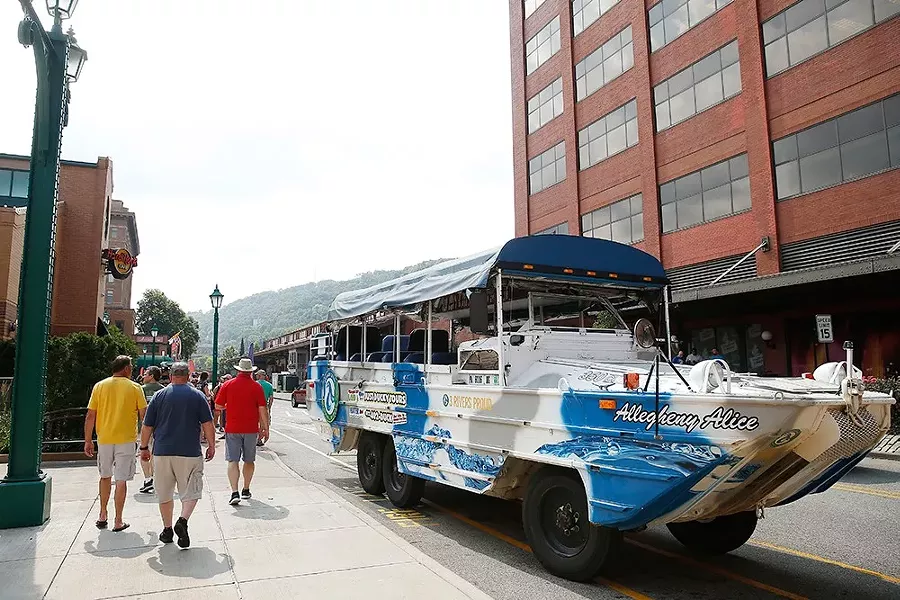 A Just Ducky tour boat in Station Square - CP PHOTO: JARED WICKERHAM