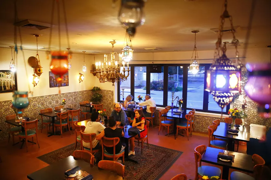 Patrons dining inside Khalil's - CP PHOTO: JARED WICKERHAM