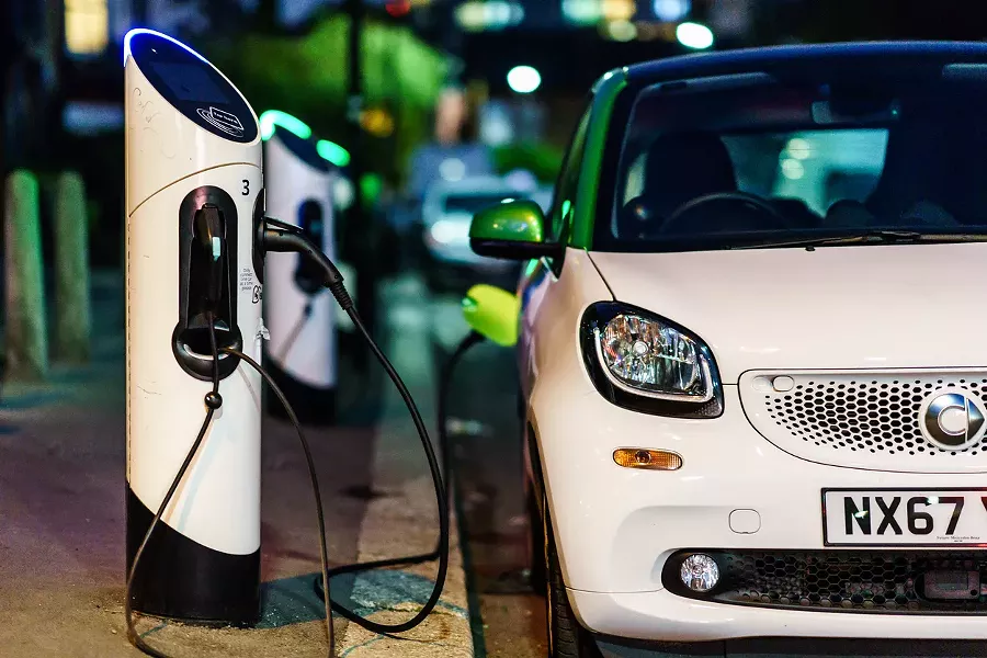 An electric vehicle charging station
