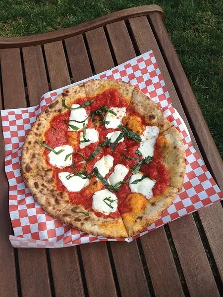 Margherita Pizza cooked in under 90 seconds - PHOTO BY ALEX ZIMMERMAN