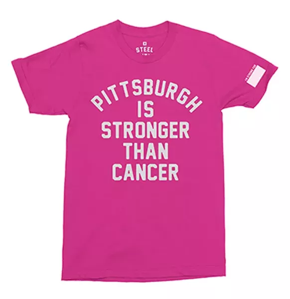 Steel City's "Pittsburgh Is Stronger Than Cancer" T-shirt design
