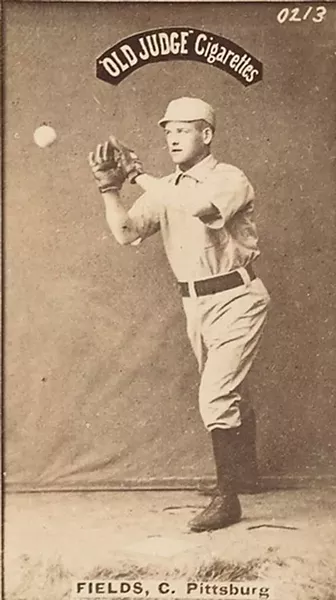 Jocko Fields (featured in a late-1887 baseball card from Old Judge Cigarettes) - PHOTO IN THE PUBLIC DOMAIN