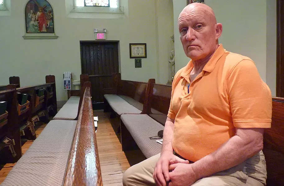 Former Ford City Mayor Marc Mantini inside St. Mary’s Roman Catholic Church - CP PHOTO BY RYAN DETO