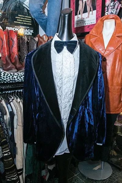 A blue tuxedo jacket is both fashionable and fun - CP PHOTO BY JOHN COLOMBO