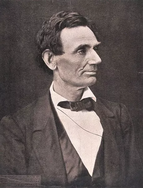 Copy of an 1860 photo of Abraham Lincoln, original by Alexander Hesler