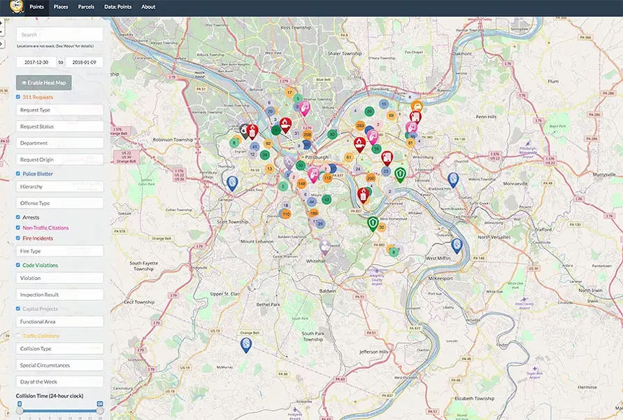 SCREENSHOT OF BURGH'S EYE VIEW APP