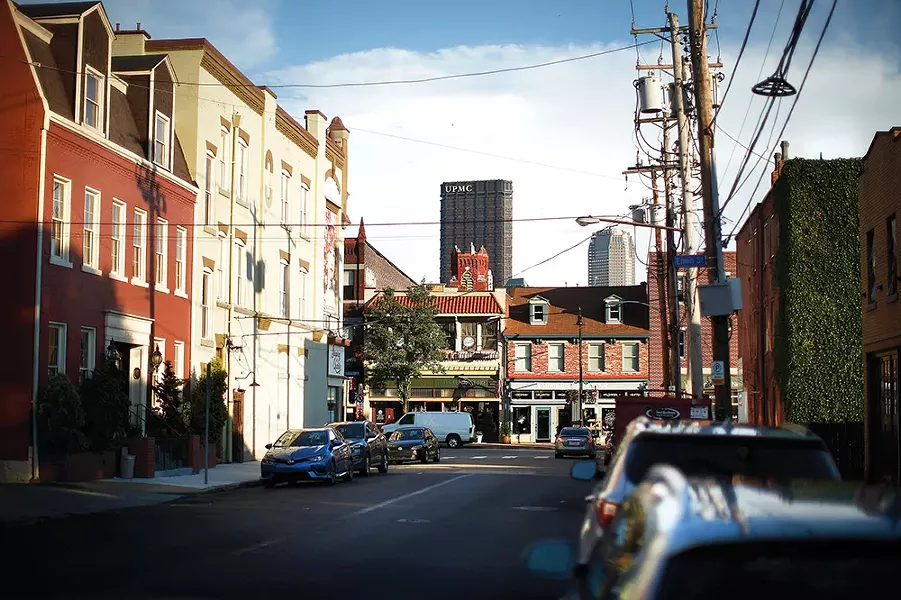Buildings tower over Deutschtown in the North Side, as seen from James Street - CP PHOTOS BY JARED WICKERHAM
