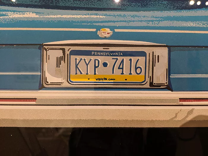 Detail of Charlie Barber's "Big Blue Car"
