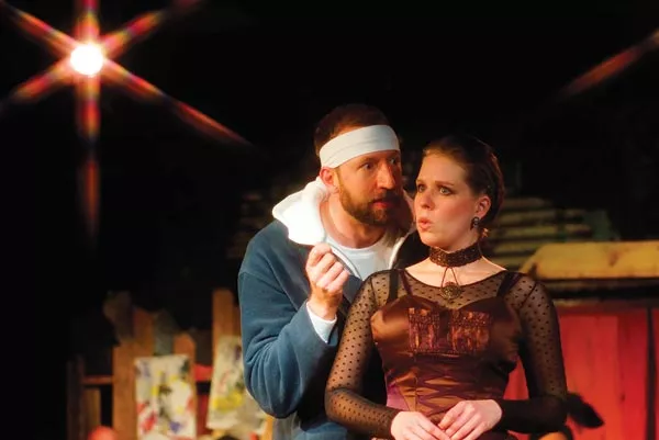 Everett Lowe and Jenny Malarkey in The Ruling Class, at Throughline - PHOTO COURTESY OF RICK MOORE