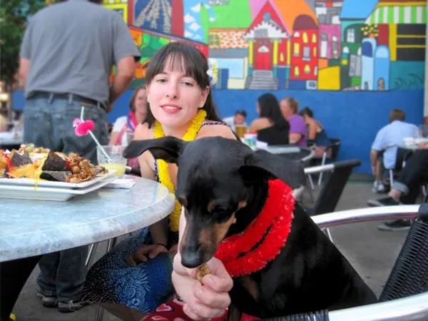 Double Wide Grill's dog patio