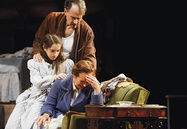 Left to right: Remy Zaken, Randy Kovitz and Christine Laitta in The Diary of Anne Frank, at Pittsburgh Public Theater. - PHOTO COURTESY OF PITTSBURGH PUBLIC THEATER