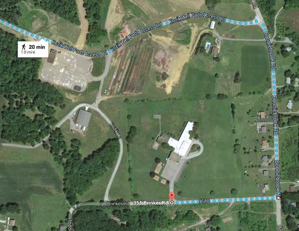 The site, the large gray rectangle in this map, sits slightly less than two-tenths of a mile behind Summit Elementary School and is clearly visible from the building and playground. - MAP DATA: GOOGLE, DIGITALGLOBE