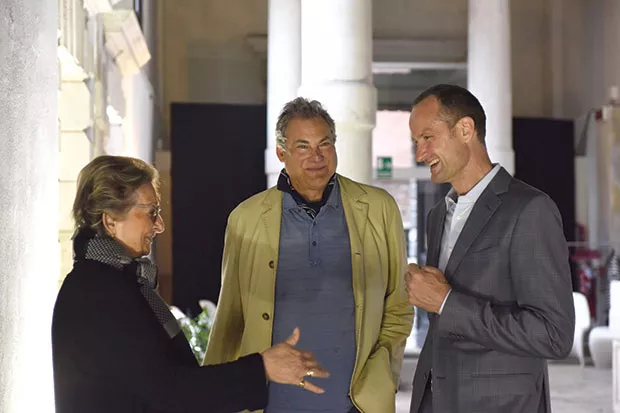 Steve Mendelson (center) with Helene de Franchis and Emil Lukas in Venice earlier this year - PHOTO COURTESY OF STEVE MENDELSON