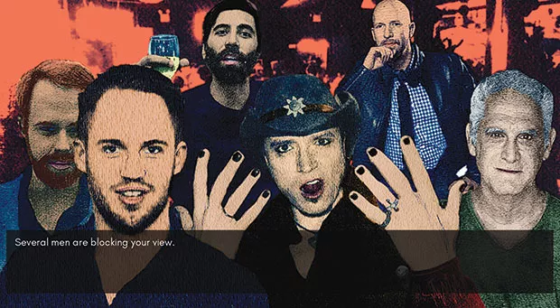 The six pick-up artists in “The Game: The Game” - IMAGE COURTESY OF ANGELA WASHKO