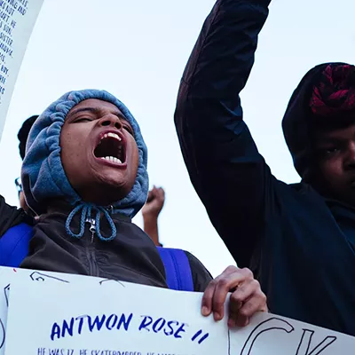 Photo essay: Pittsburghers in Oakland continue to protest the acquittal of Antwon Rose shooter Michael Rosfeld into Saturday evening