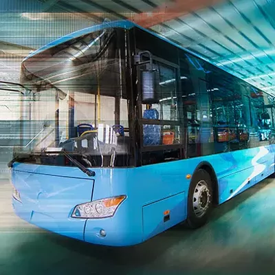 Stock photo of an electric bus