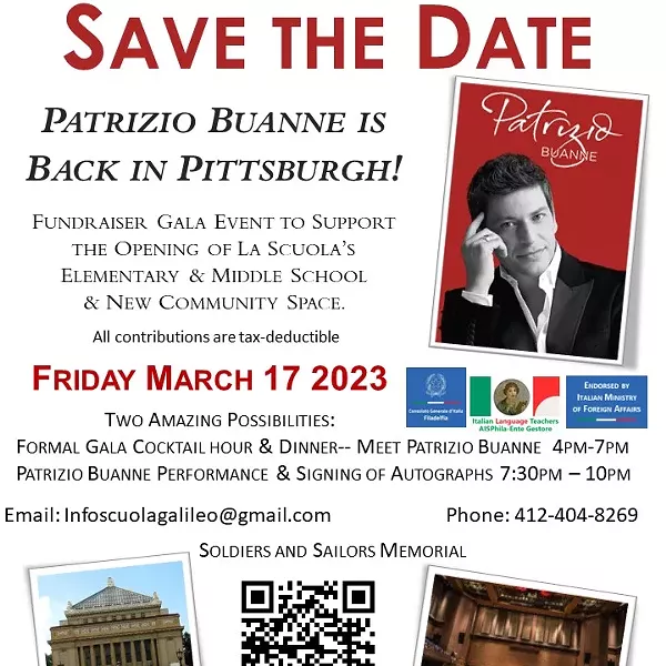 GALA FUNDRAISER DINNER & PATRIZIO BUANNE IN CONCERT