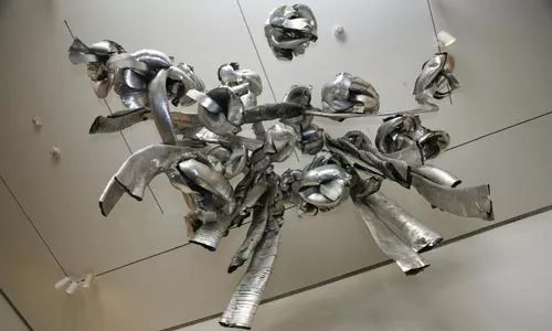 "Untitled (Living Sculpture)" by Marisa Merz, viewed from below - HEATHER MULL
