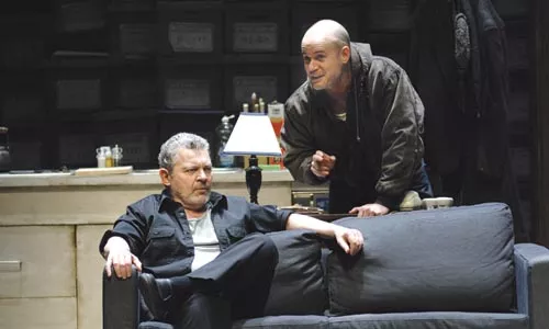 You can count on me: Craig Baldwin (top) and Sam Tsoutsouvas in Pittsburgh - PUBLIC THEATER'S A NUMBER. PHOTO COURTESY OF RIC EVANS