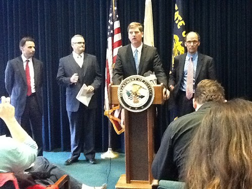 From left to right: Mike Reese, Sam Adams, Dwight Holton, and Tom Perez.