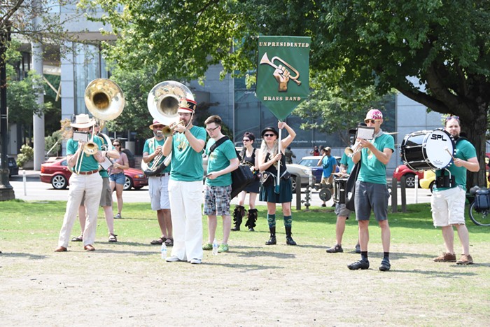 The Unpresidented Brass Band provided a good soundtrack for the afternoon