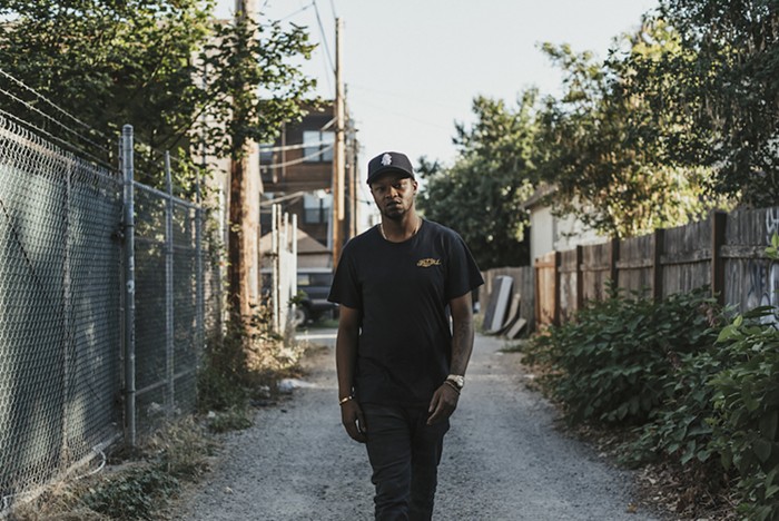 BJ the Chicago Kid poses for a portrait before the Sound Select show at Mississippi Studios.