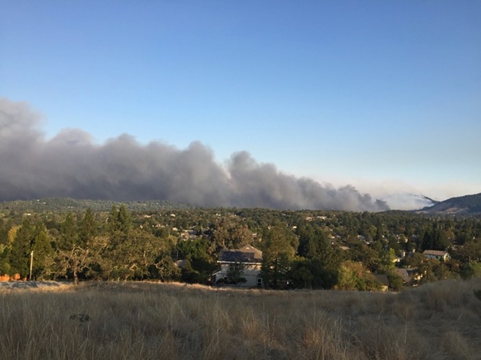Northern California during the recent wildfires. Northern California during the recent wildfires.