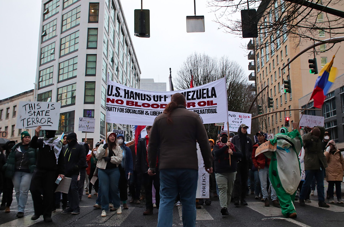 Good Morning, News: Oregon's New ID Scanning Law, JD Vance's House Vandalized, and Portlanders Protest Trump's Venezuelan Kidnapping and Coup